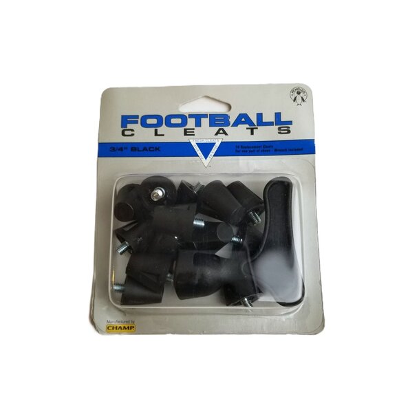 Champ 3/4 Black Football Cleats Replacement Set NEW In Package Sports Equipment - Picture 1 of 2